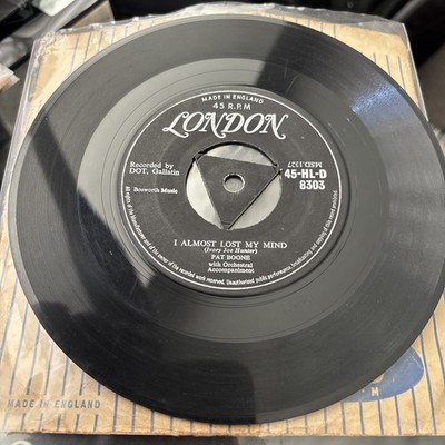 Pat Boone:I'm in love with you/I almost lost my mind 7  Vinyl. VG+/VG+ 