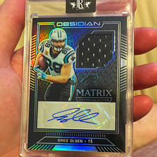 Panini 2019 Obsidian Greg Olsen Matrix Material Autos MMA-GOL Auto Patch /75