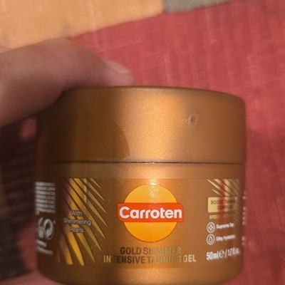Carroten Gold Shimmer Tanning Gel Tan Accelerator Outdoor Full Body 1.7 oz