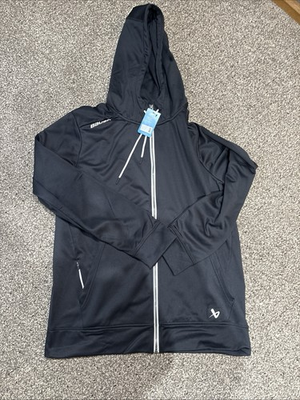 #ad Bauer S23 Team Fleece Full Zip Hoodie XlBlack Hockey NWT $39.99