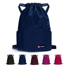 ZOORON Waterproof Drawstring Gym Backpack Bag for Men  Women, Sport Gym Sack...