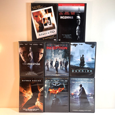 8 CHRISTOPHER NOLAN FILMS (DVD) Action Adventure Crime Drama Sci-Fi Thriller