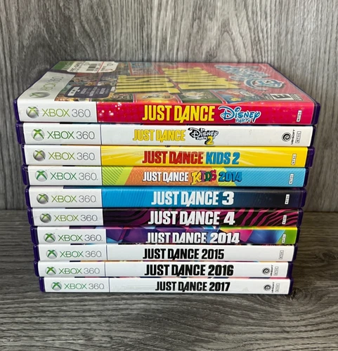 Xbox 360 Kinect Just Dance Kids Disney , 3, 4, 2014 - 2017 Game Bundle Lot of 10