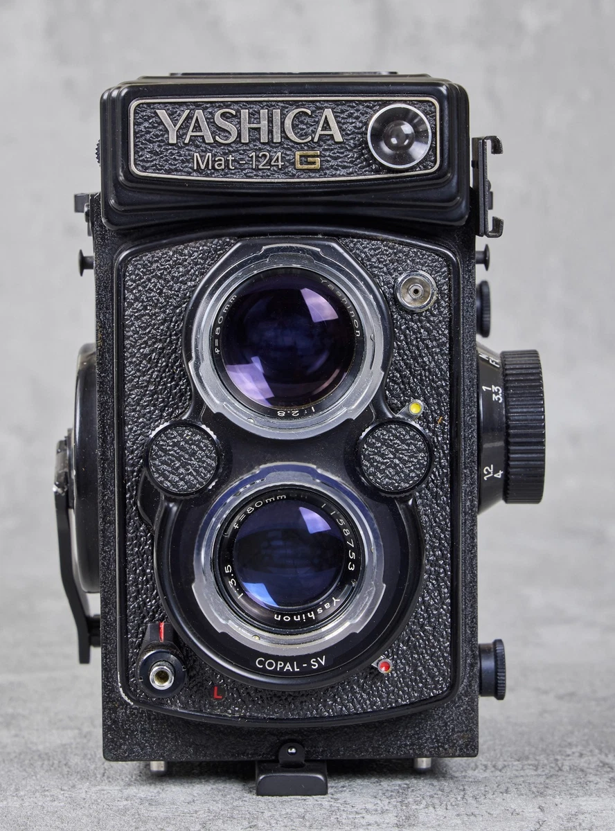 Custodia Originale Yashica Japan In Pelle Nera Per Mat-124 G, TLR 635 12 - MINT