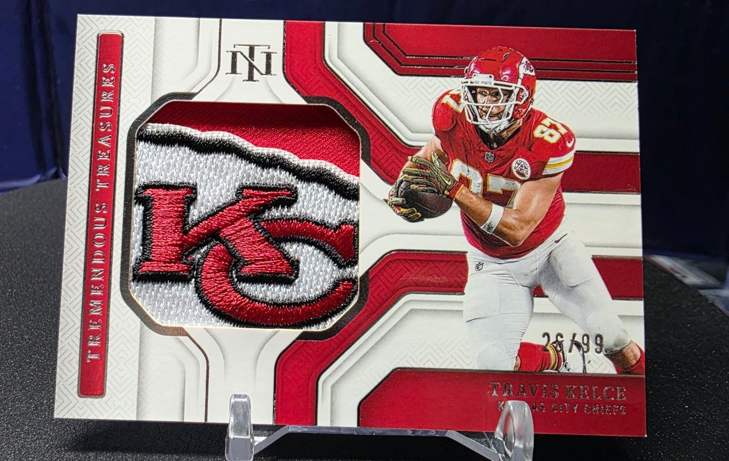 2024 National Treasures Tremendous Travis Kelce Chiefs Patch Logo READ💎🔥 view 6