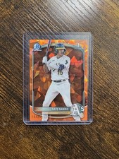 2025 Bowman Sapphire Nate Nankil Chrome Orange Refractor 1st Prospect #21/25