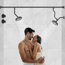 Dual & Tandem High Pressure Shower Head for Couples – Double Shower System