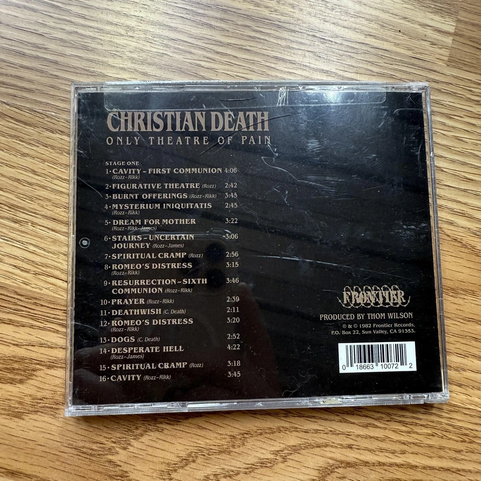Christian Death CD Only Theatre Of Pain Frontier Records Goth Rock Album 1982 - Image 3 of 4