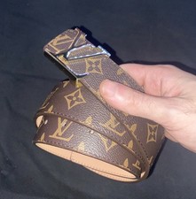 Cintura Louis Vuitton marrone e oro lunga 40 pollici adatta 32-40