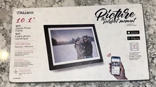 Aluratek 10" LCD Picture Frame Wi-Fi Touchscreen Digital Photo Black 32GB  OB