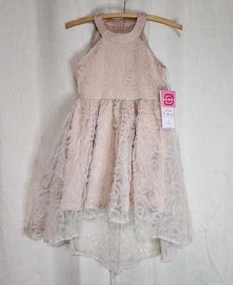 rare editions sequin soutache dress Rare Editions Big Girls Glitter Soutache Social Dress - Taupe