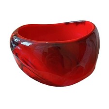 Square Round Acrylic Resin Bangle Colorful Wide Irregular Geometric Plastic - 01
