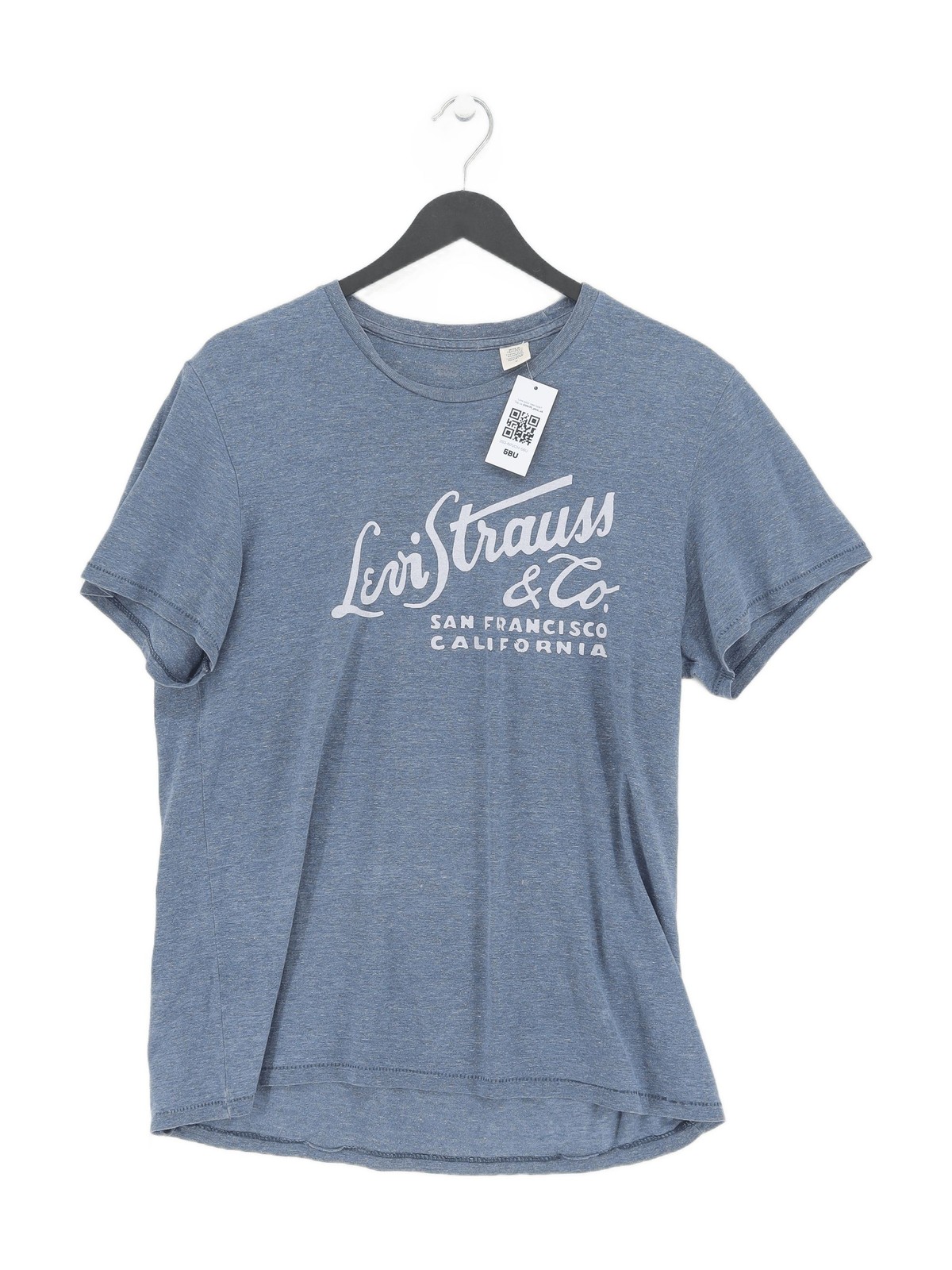 T shirt uomo Levi's M blu grafica 100% altra basic