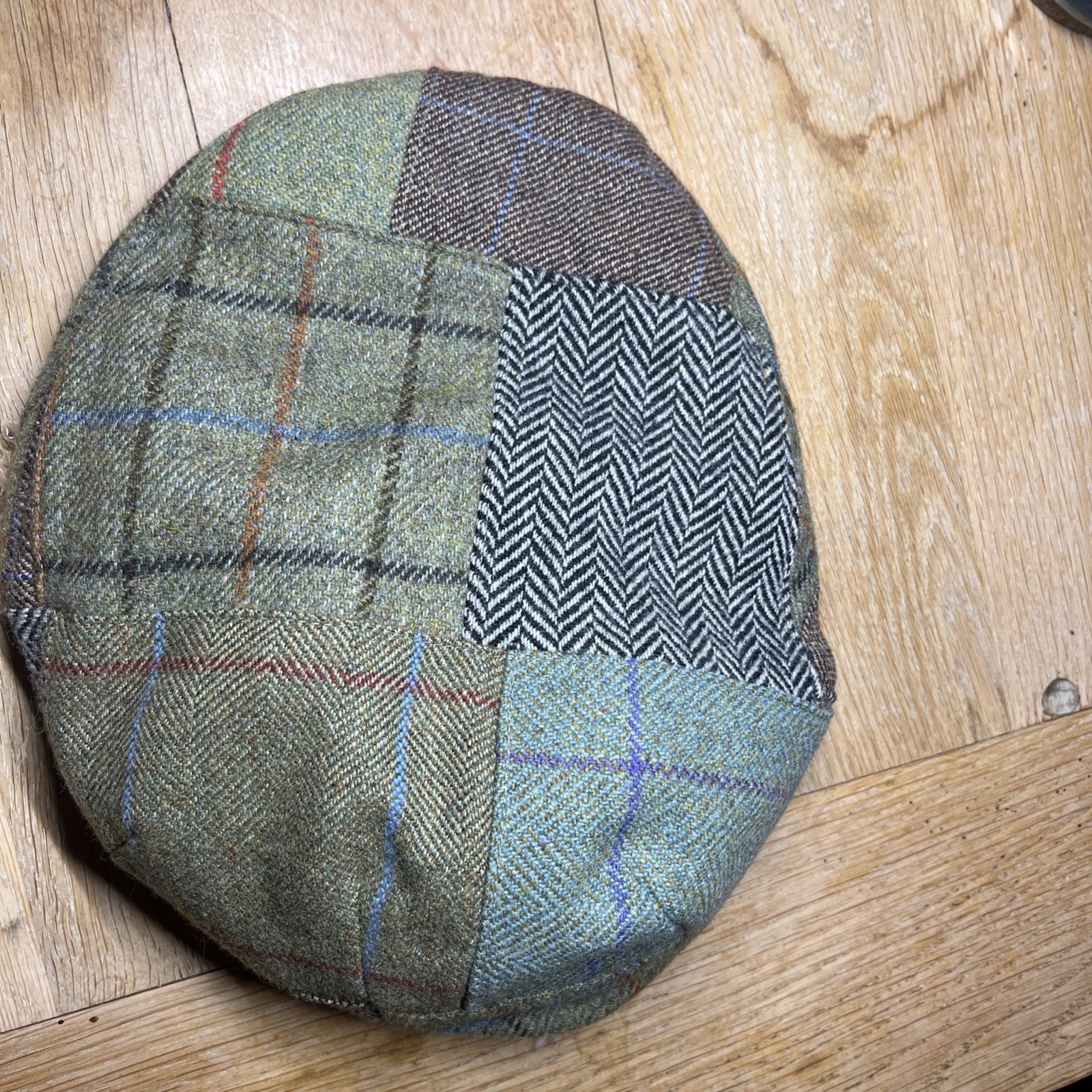 Rare Hackett Mixed Patchwork Tweed Cap/Horse & Ho… - image 14