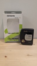 AIWA HS-PS160 STEREO CASSETTE PLAYER SUPER BASS AUTOMATIC STOP Black 40mW DC3V