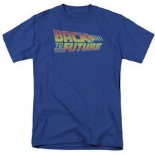Back To The Future Logo Mens T Shirt Royal Officially Licensed