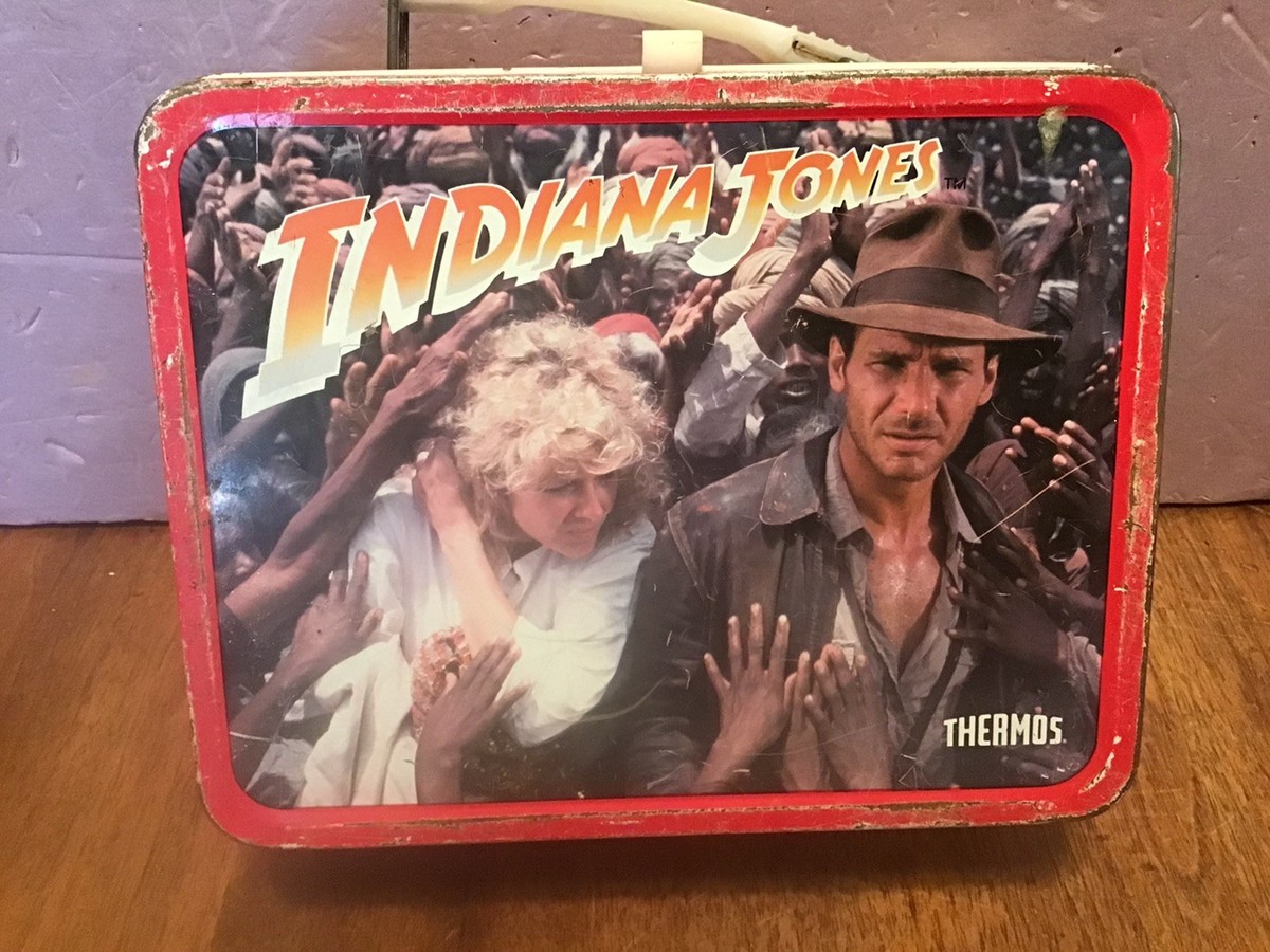 Vintage 1984 Indiana Jones & The Temple Of Doom Metal Lunch Box