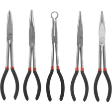 11Inch Long Needle Bent Nose Pliers Set Extended Reach Tools Curved Pliers