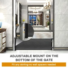 34" Tall X 120" Wide Retractable Baby Gates Extra Tall Pet Gate for Doorways Tal