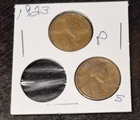1923 P, 1923 S Lincoln Wheat Cent, Penny Fine Condition