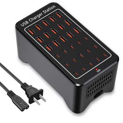 Hongyee 150W Usb C Charging Station 30 Port Multi Device Charger 15 Usb-C 15