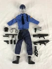 vtg G.I. Joe Police Officer Clothes Accessories Megaphone Walkie Helmet Boots