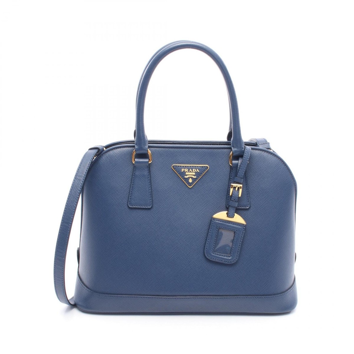 Prada SAFFIANO LUX handbag blue leather | eBay