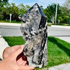5.94LB Natural Sphalerite Crystal Cave Obelisk Quartz Crystal Energy Column — photo 2