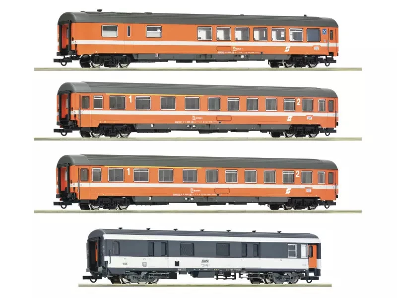 ROCO 1/87, HO 4202 VOITURE VOYAGEUR TROMBLON, MIXTE 1 ET 2e CLASSE WAGON AMENAGÉ + ECLAIRAGE - Collection