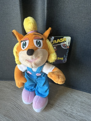 Vintage NWT 1998 Resaurus Coco Bandicoot Plush Keychain - Crash Bandicoot RARE