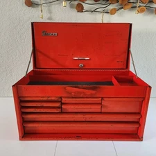 SNAP ON TOOLS Toolbox KR-58A 4172 8 Drawer FOLDING TOP Mid Century