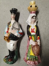 ARTE SARDA 2 BOTTIGLIE CERAMICA FABIO MOLA '60 SARDEGNA Statua Pacini Liquori