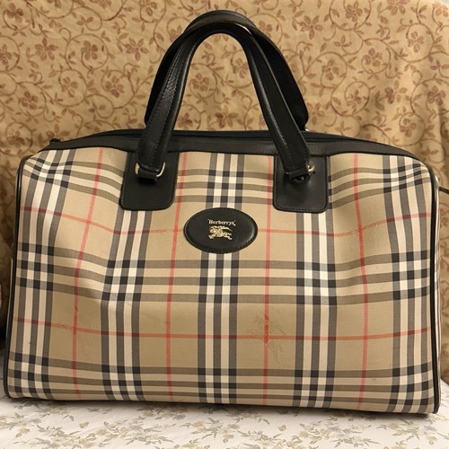 Burberry’s Authentic Vintage 18” Nova Check Travel Duffle Bag