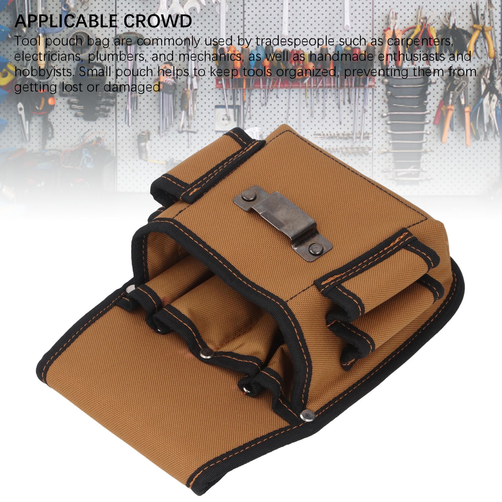.Electrician Tool Pouch Bag Carpenters Professional Riveted Reinforcement