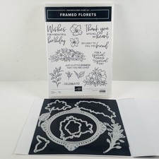 Stampin Up FRAMED FLORETS Photopolymer Stamp Set Dies 161815 Floral Thanks