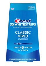 Crest 3D Whitestrips Classic Vivid Whitening Kit 6 Levels 20 Strips Exp. 03/2027