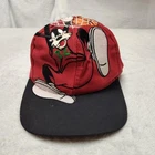 Vintage Goofy Basketball Big Logo SnapBack Hat Dunking Cap 90s Red Rare Disney