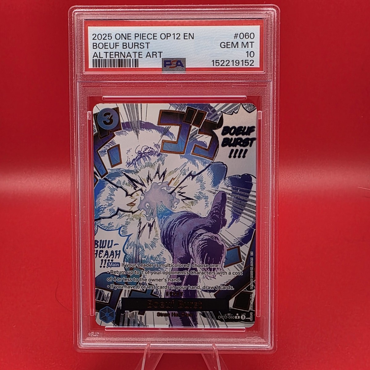 ONE PIECE OP12-LEGACY OF THE MASTER ALTERNATE ART #060 BOEUF BURST