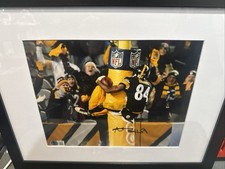 Football Autograph Print - Antonio Brown - Goal Post Hug Beckett Authenticated.