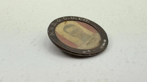 Vintage Newport News Shipbuilding N.N.S. & D.D. Co. Metal Employee ID Badge 2" - product listing photo