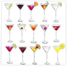Martini Napkins for Martini Birthday Decorations, a Tiny Bit Older Party Deco...