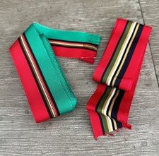 Grosgrain Ribbon Striped 2 Pieces 105 26 Christmas Crafts Sewing 1.5 w Preppy