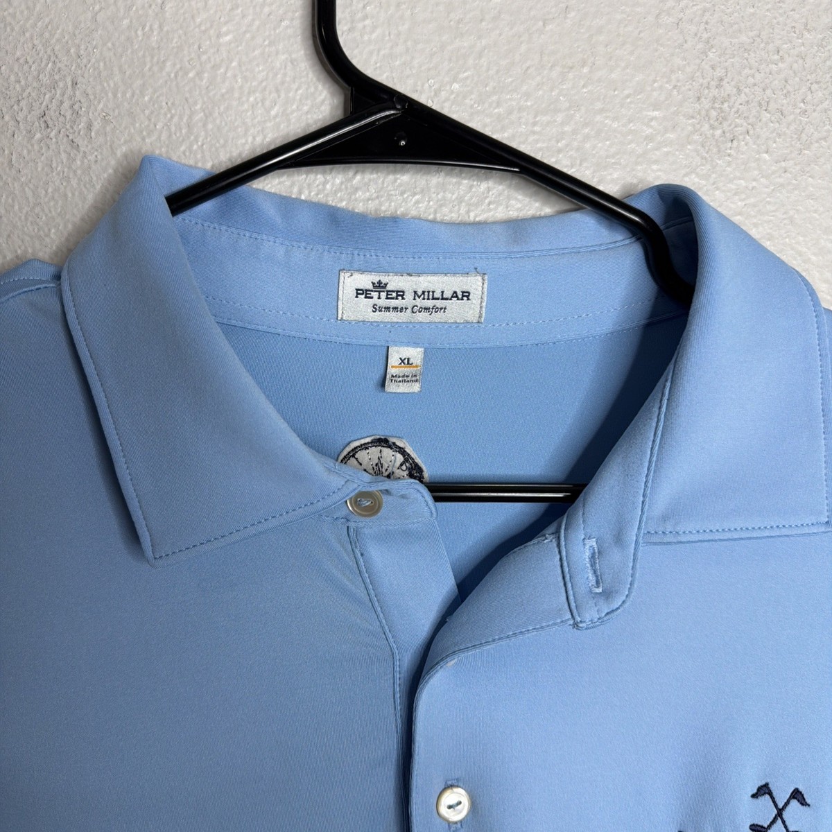 Peter Millar Summer Comfort Polo Mens XL Baby Blue Troubadour Golf