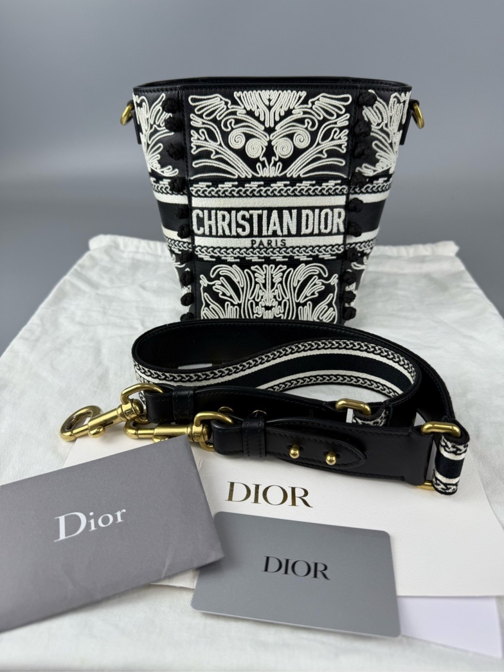 Dior D-bubble Ornamental Canvas patchwork leather… - image 1