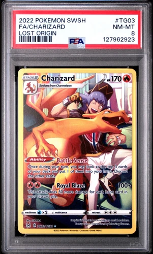 Charizard TG03/TG30 Swsh11: Lost Origin Trainer Gallery Holo PSA8