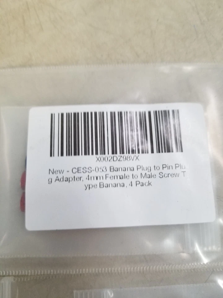 2 Packs - CESS-053 Banana Plug to Pin Plug Adapter 4mm Female to Male Screw Type - Image 2 of 4