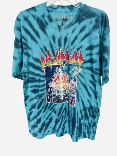 Vintage tie-dye Def Leppard T-shirt size XL