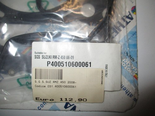 SERIE GUARNIZIONI SMERIGLIO CILINDRO ATHENA OFF - ROAD (MX) SUZUKI RMZ 450 - 200 - Foto 2 di 2