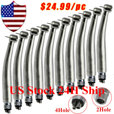 1-10* YABANGBANG High Speed LED Dental Fiber Optic E-generator Handpiece 2/4Hole