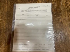 Curtiss Wright Corporation Employee Suggestion Blank Aeronautical 1940's 1950's